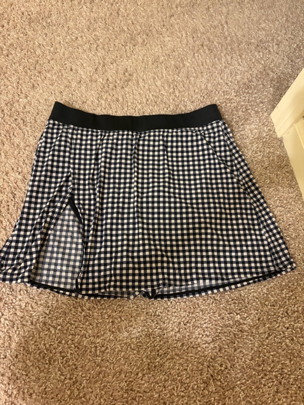 Alo Gingham Black & White Tennis Skirt - Picture 4 of 6